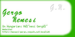 gergo menesi business card
